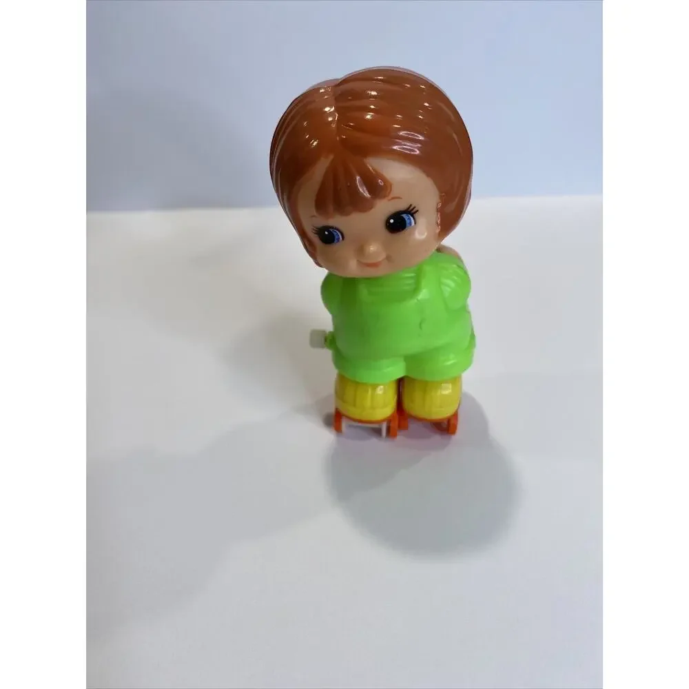 VINTAGE TOMY Wind-Up Plastic Toys Mickey Mouse 1977 78 79 Skating Girl Truck